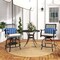 Costway Set of 4 Patio Swivel Bar Stool Chairs Cushioned Pillow Armrest Rocking